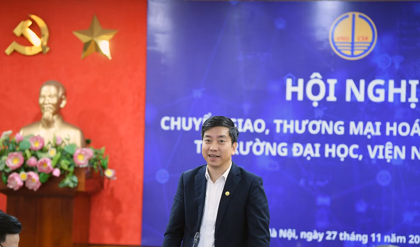 PGS. TS Trương Ngọc Kiểm - Giám đốc Trung tâm Chuyển giao tri thức và Hỗ trợ khởi nghiệp (ĐHQG Hà Nội) phát biểu tại Hội nghị. Ảnh: DƯƠNG TRIỀU PGS. TS Trương Ngọc Kiểm - Giám đốc Trung tâm Chuyển giao tri thức và Hỗ trợ khởi nghiệp (ĐHQG Hà Nội) phát biểu tại Hội nghị. Ảnh: DƯƠNG TRIỀU