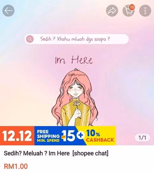 Một shop bán "người bạn" trên Shopee Malaysia. Ảnh: Shopee Malaysia.