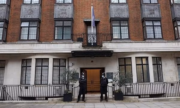 Bệnh viện tư King Edward VII ở London, nơi Nữ hoàng Anh đã tới vào chiều thứ Tư. Ảnh: Nick Edwards.