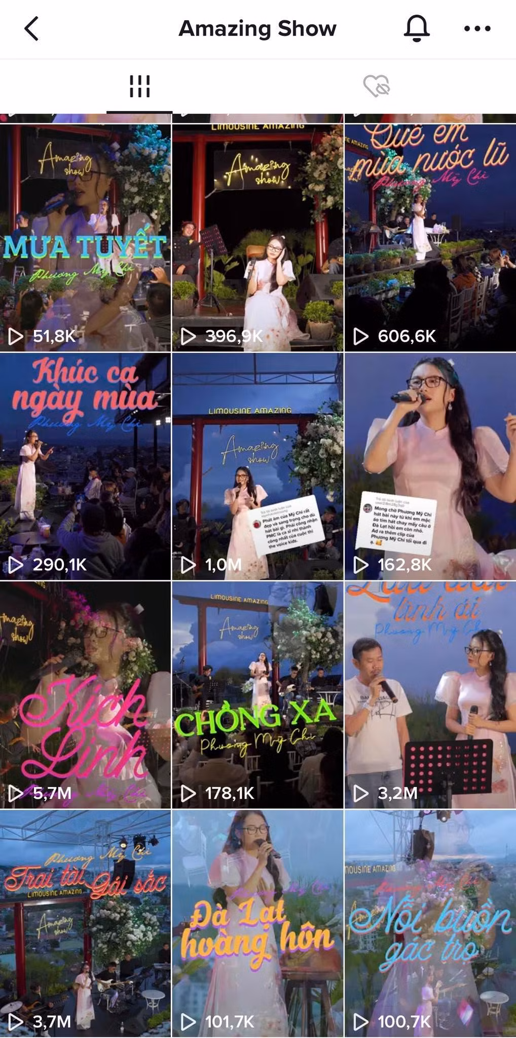 Các phần trình diễn của Phương Mỹ Chi đạt lượt view rất cao trên TikTok. Các phần trình diễn của Phương Mỹ Chi đạt lượt view rất cao trên TikTok.
