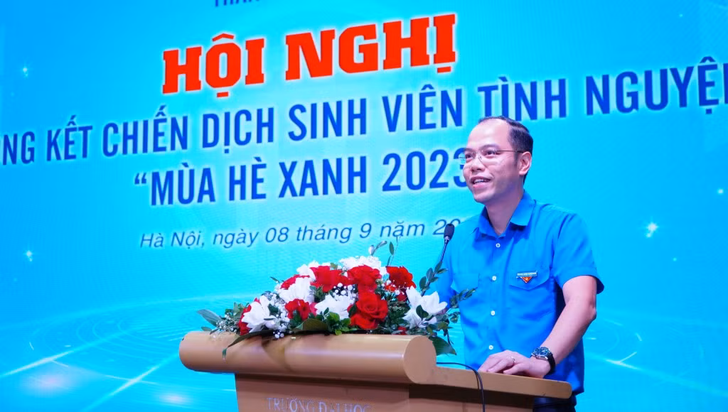 Anh Nguyễn Tiến Hưng - Phó Bí thư Thành Đoàn, Chủ tịch Hội Sinh TP. Hà Nội