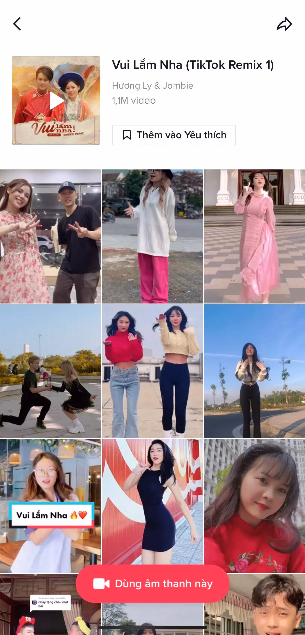 Với giai điệu remix sôi động, thật không bất ngờ khi "Vui Lắm Nha" thu hút sự tham gia của nhiều nhà sáng tạo nội dung TikTok.