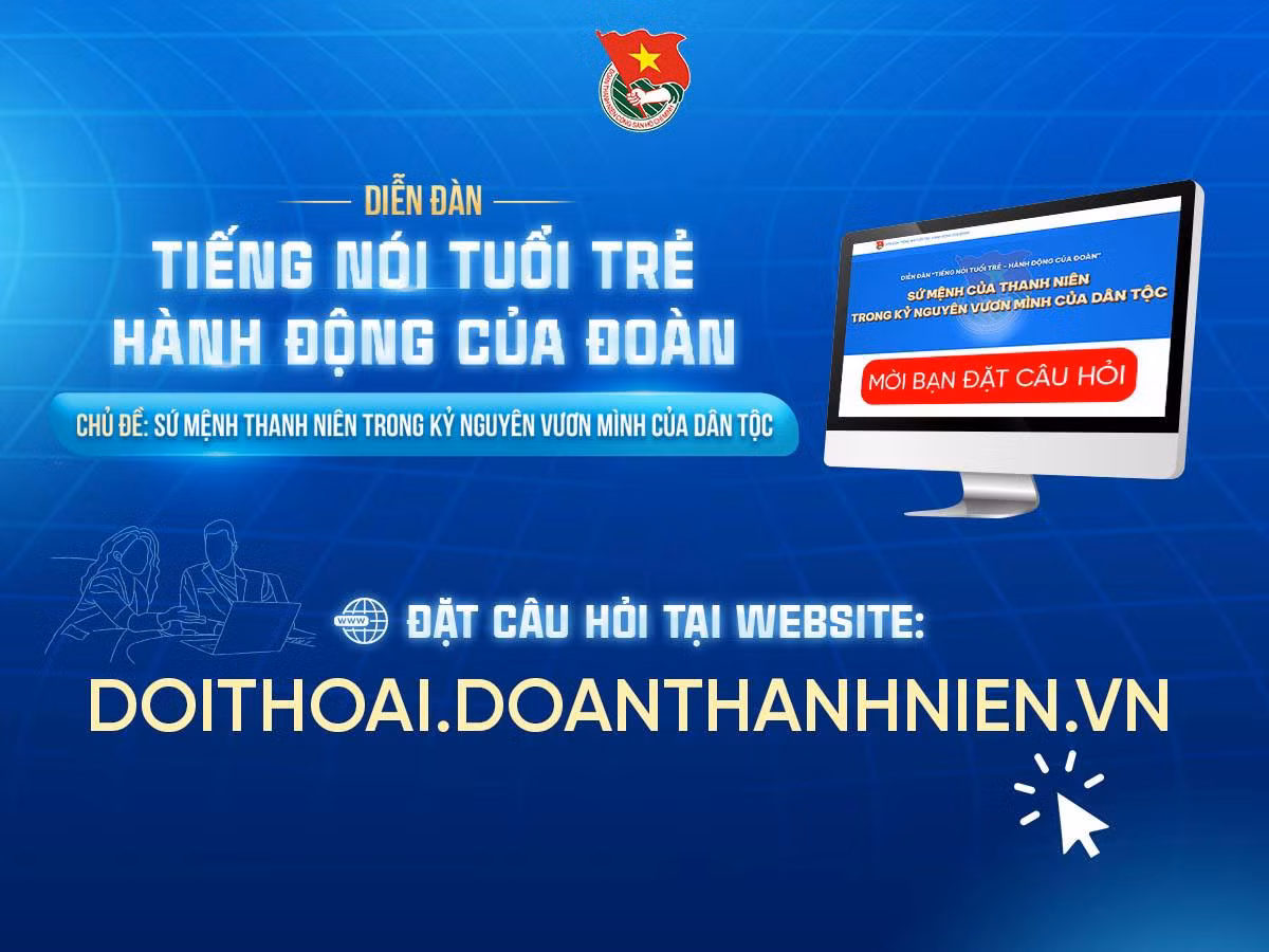 Địa chỉ gửi câu hỏi tới diễn đàn "Tiếng nói tuổi trẻ - Hành động của Đoàn" năm 2025.