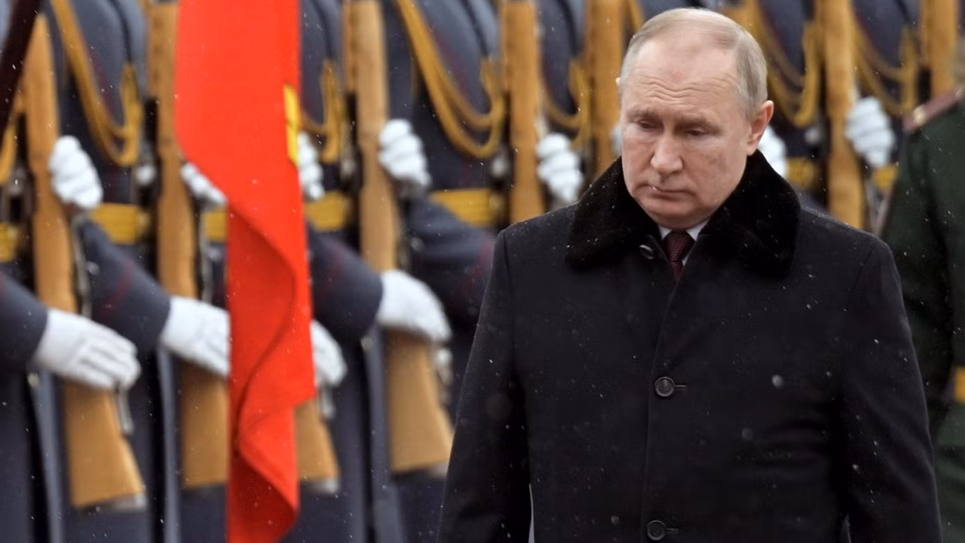 Tổng thống Nga Vladimir Putin tham gia một sự kiện ngày 23/2. Ảnh: AP