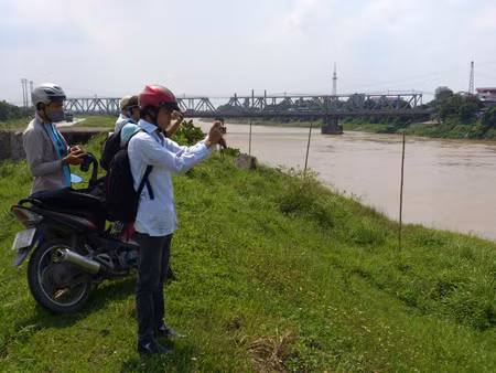 Cầu Đuống - nơi bà Hiền bị chồng nhẫn tâm ném xuống sông. Ảnh: Tuấn Nguyễn