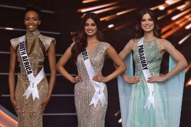 Top 3 Miss Universe 2021: Nam Phi, Ấn Độ, Paraguay.