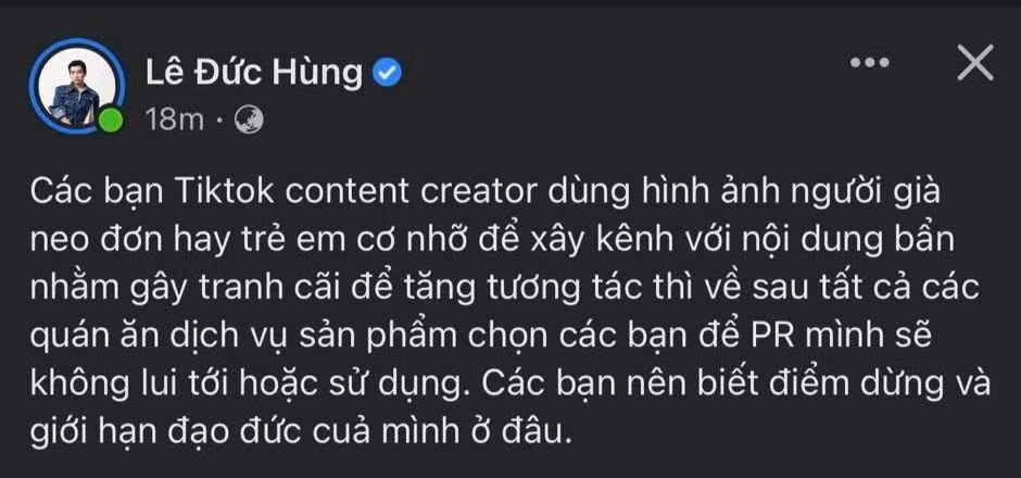 Nhạc sĩ Mew Amazing cho rằng một số TikToker đã đi quá giới hạn trong việc làm nội dung.