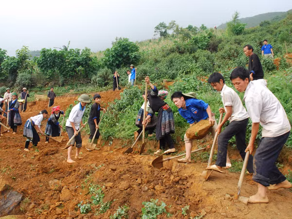 Thanh niên tham gia xây dựng nông thôn mới là phong trào trọng tâm được tổ chức Đoàn thực hiện trong nhiệm kỳ tới. Ảnh: T.D. Thanh niên tham gia xây dựng nông thôn mới là phong trào trọng tâm được tổ chức Đoàn thực hiện trong nhiệm kỳ tới. Ảnh: T.D