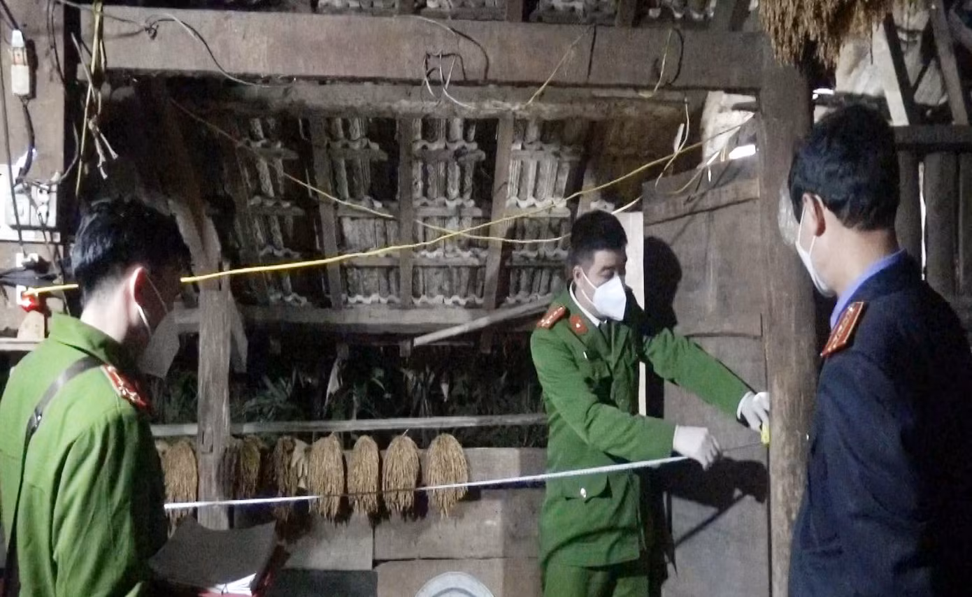 Hiện trường vụ việc. Ảnh Công an Bắc Kạn Hiện trường vụ việc. Ảnh Công an Bắc Kạn