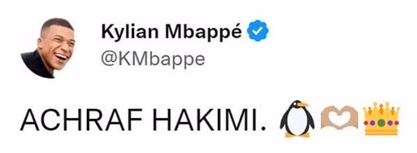 Mbappe đăng hình chim cánh cụt, bị cho là có ý chế giễu Tây Ban Nha. Ảnh: Twitter.