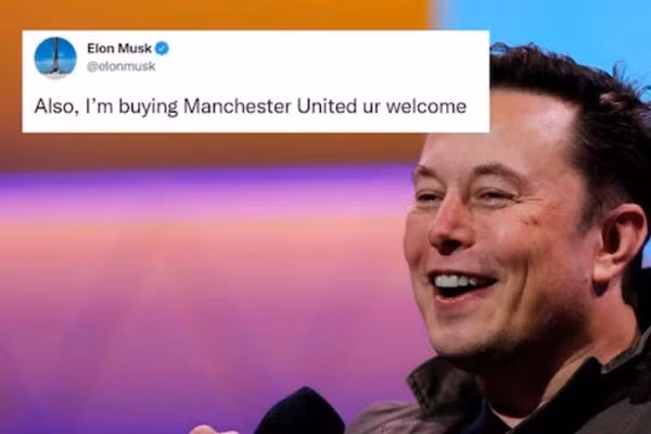 Elon Musk đùa rằng mình sẽ mua CLB Manchester United. Ảnh: News18.