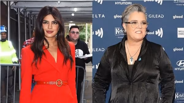 Diễn viên Mỹ Rosie O'Donnelle (phải) đã nhầm lẫn khi gặp Priyanka. Ảnh: Getty Images. Diễn viên Mỹ Rosie O'Donnelle (phải) đã nhầm lẫn khi gặp Priyanka. Ảnh: Getty Images.