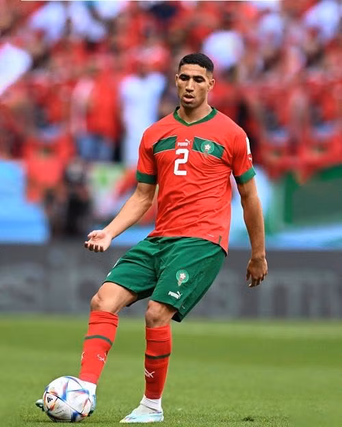 Dù sinh ra và lớn lên ở Tây Ban Nha nhưng Hakimi vẫn chọn chơi cho đội tuyển Morocco. Ảnh: Achraf Hakimi/ Twitter.