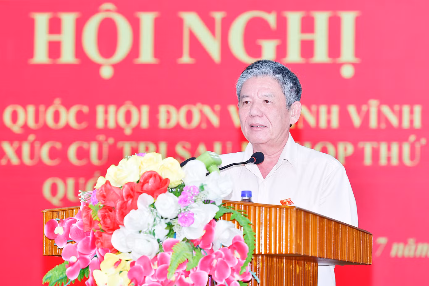 Bí thư Tỉnh ủy Vĩnh Long - Ngô Chí Cường phát biểu. Ảnh: Bá Thi