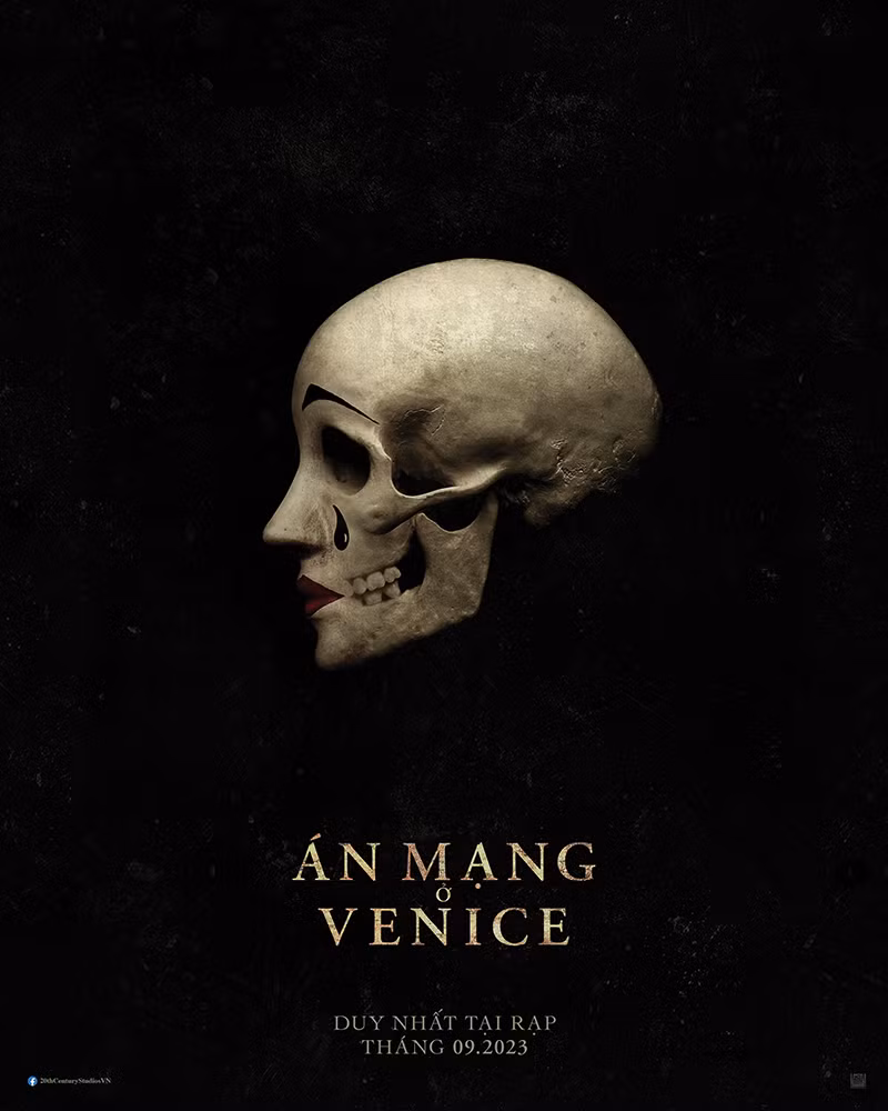 Poster Án mạng ở Venice. Phim dự kiến ra rạp ngày 15/9.