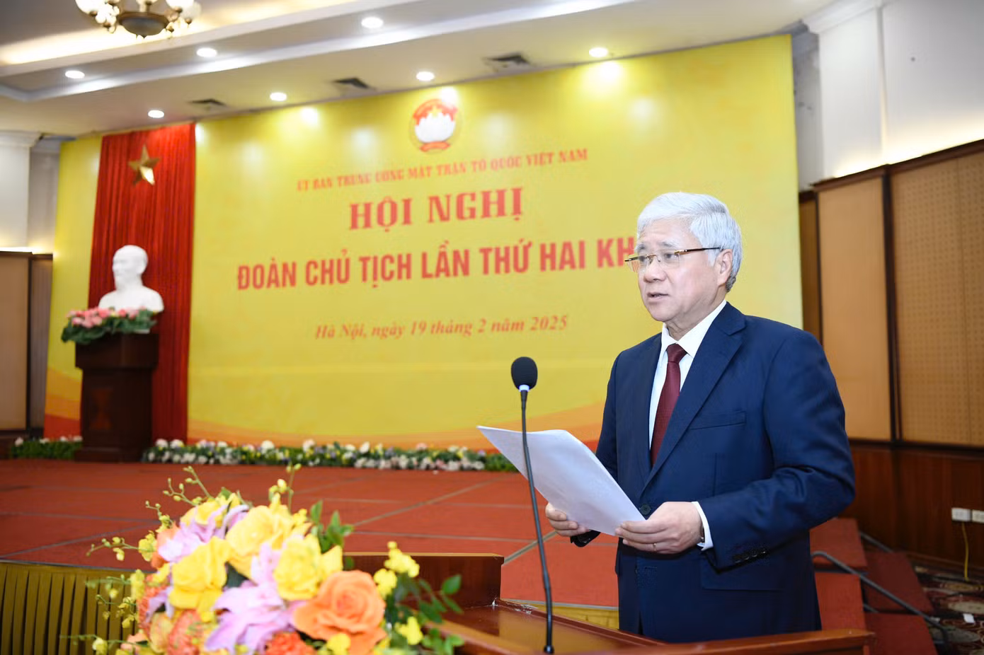 Ông Đỗ Văn Chiến - Chủ tịch Ủy ban Trung ương MTTQ Việt Nam. Ảnh: Như Ý.
