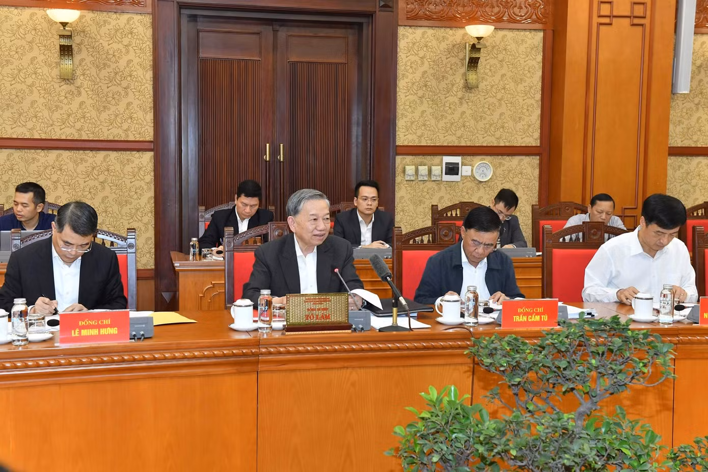 Tổng Bí thư Tô Lâm chủ trì phiên họp thứ hai của Ban Chỉ đạo Trung ương về phát triển khoa học, công nghệ, đổi mới sáng tạo và chuyển đổi số - Ảnh: VGP.