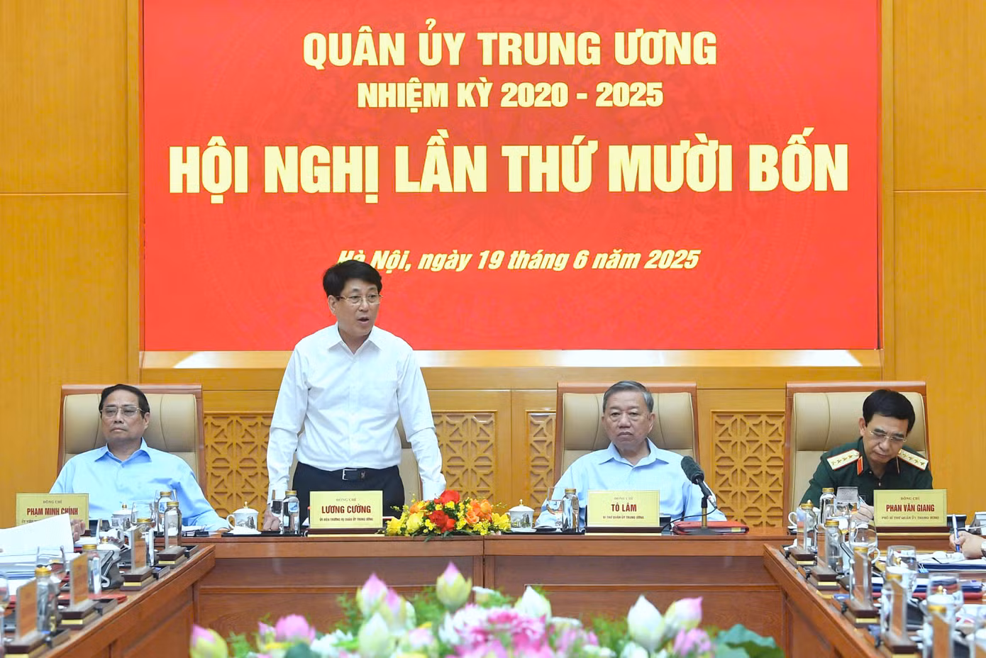 Chủ tịch nước Lương Cường phát biểu tại hội nghị.