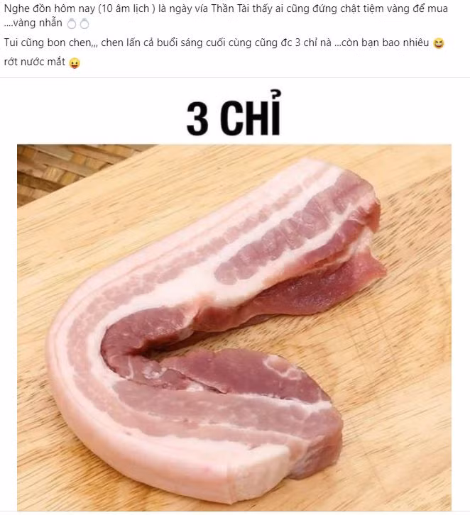 Chen lấn cả buổi sáng, cuối cùng đã mua được...3 chỉ (FB: Đặng Thanh).