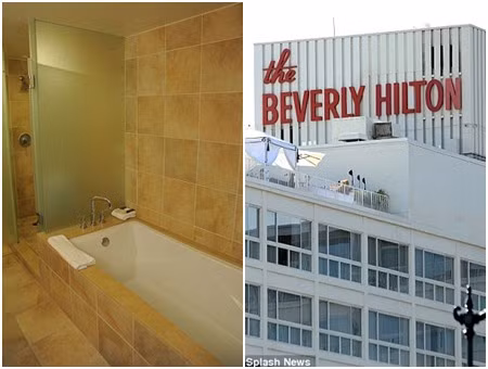 Phòng tắm nơi Whitney qua đời và khách sạn Bervely Hilton