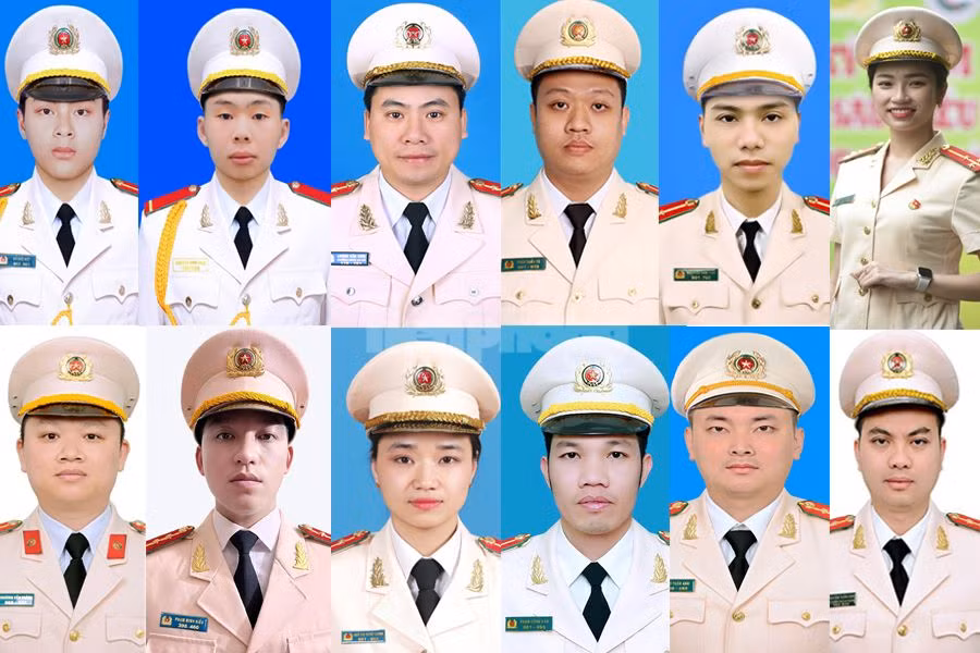 Chân dung 12 Gương mặt trẻ Công an Thủ đô tiêu biểu năm 2022.