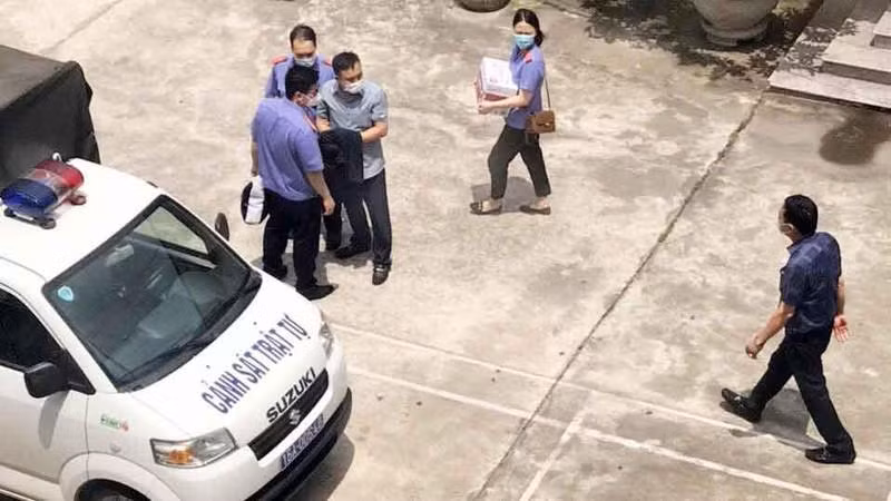 Tổ công tác của Viện KSND tại quận Đồ Sơn. Ảnh: CTV Tổ công tác của Viện KSND tại quận Đồ Sơn. Ảnh: CTV