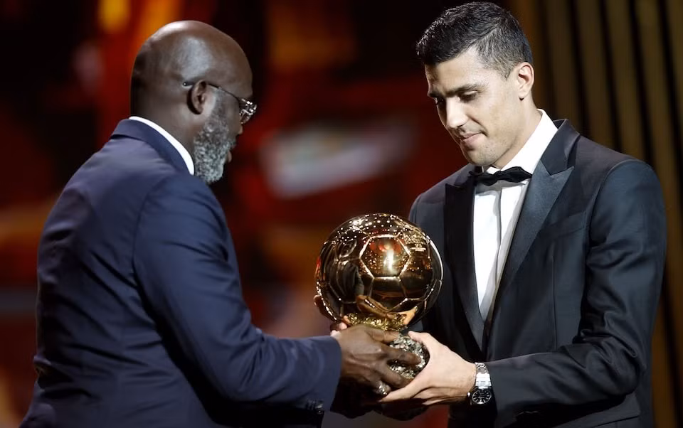 Khoảnh khắc đăng quang của Rodri, Quả bóng Vàng 2024.