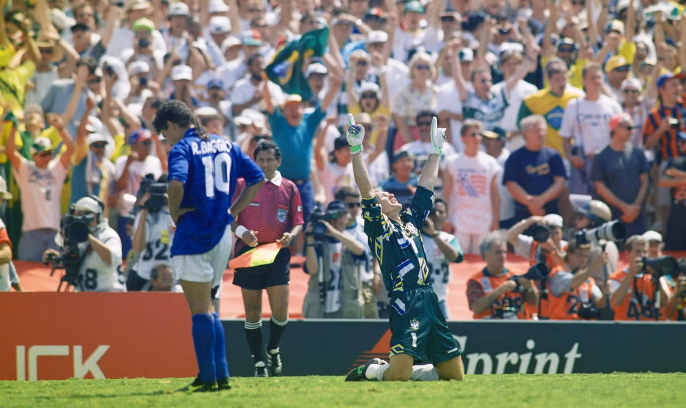 Nỗi đau Baggio và niềm hạnh phúc vô bờ của Taffarel. (Ảnh: Getty Images)