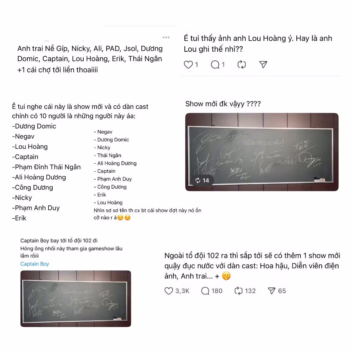 Một số suy đoán của netizen về dàn nghệ sĩ trong chương trình.
