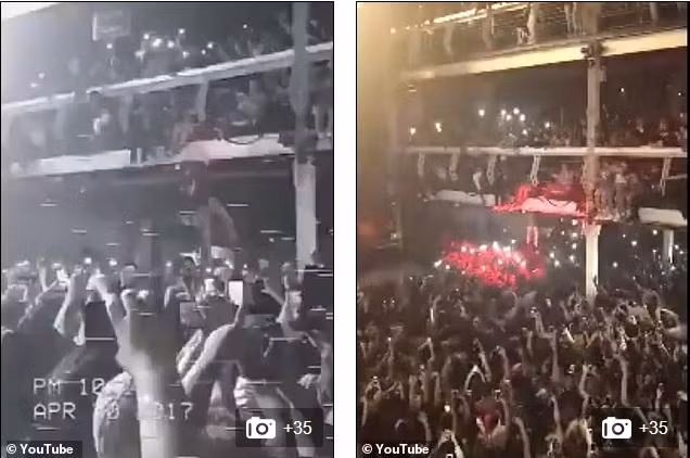 Fan của Travis Scoot kích động nhảy khỏi ban công trong buổi biểu diễn ở New York.