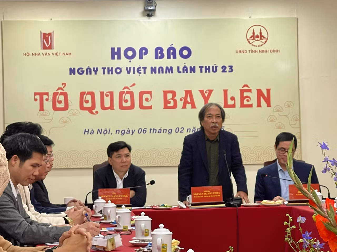 Nhà thơ Nguyễn Quang Thiều cho biết Ngày thơ lần thứ 23 được tổ chức tại Ninh Bình để triển khai ý tưởng và chủ trương của Hội Nhà văn Việt Nam đưa Ngày thơ quốc gia đến công chúng cả nước.