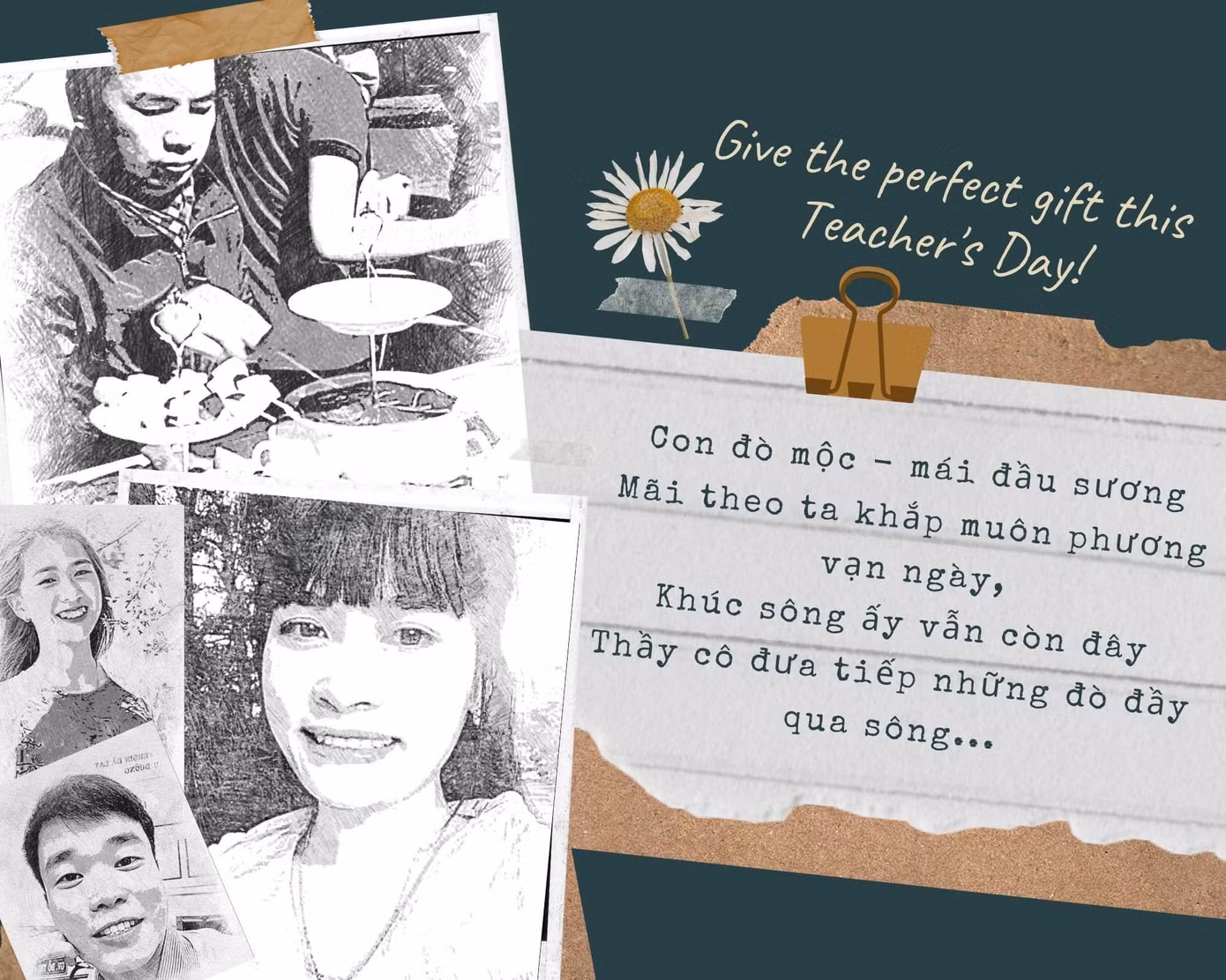 Một tấm thiệp chất lừ tri ân thầy cô đến từ các bạn sinh viên trường ĐH Yersin.