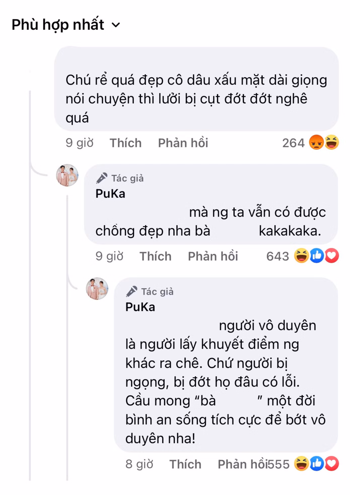 Màn đáp trả của Puka khiến đối phương phải nín lặng.