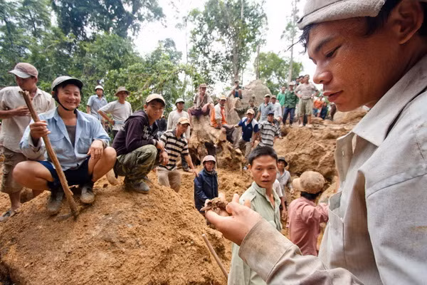 Trúng được một mẩu kỳ nam bằng một đốt tay ở khu vực núi Gộp Ngà. Trúng được một mẩu kỳ nam bằng một đốt tay ở khu vực núi Gộp Ngà