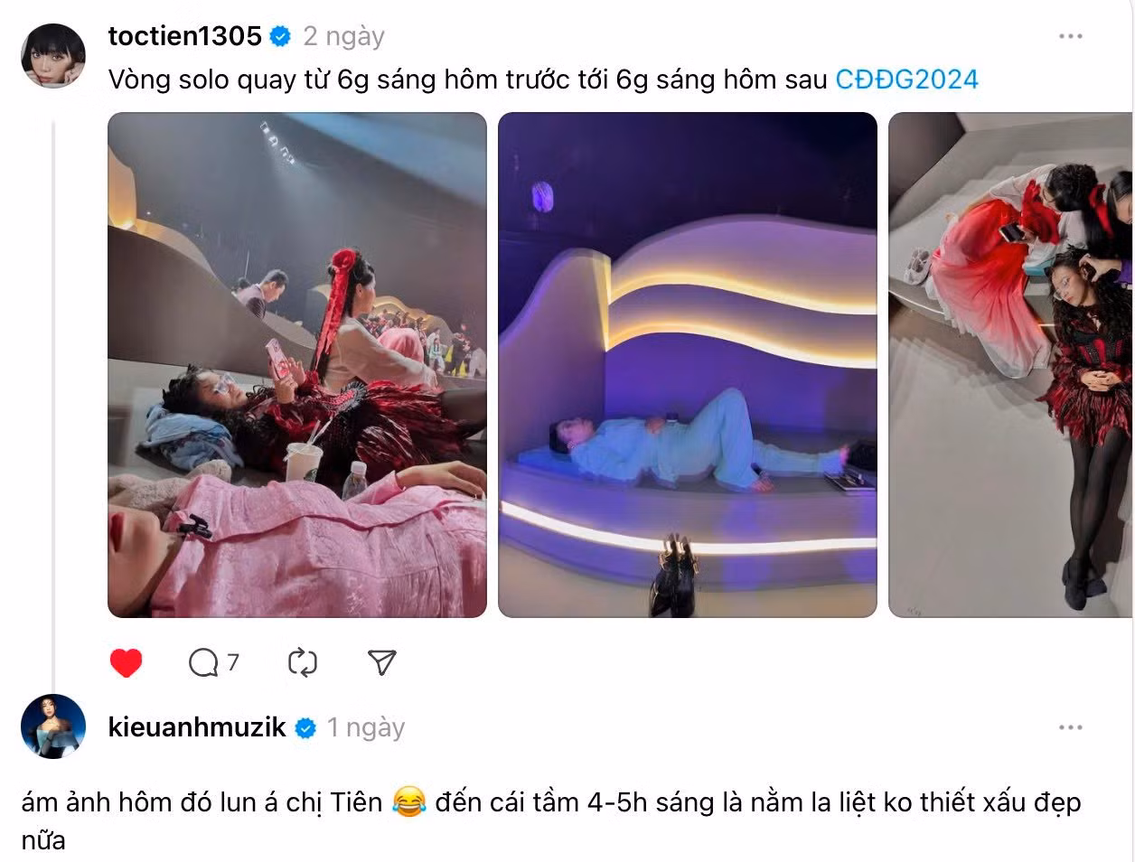 Buổi ghi hình vòng Solo của các Chị Đẹp diễn ra rất vất vả. Buổi ghi hình vòng Solo của các Chị Đẹp diễn ra rất vất vả.
