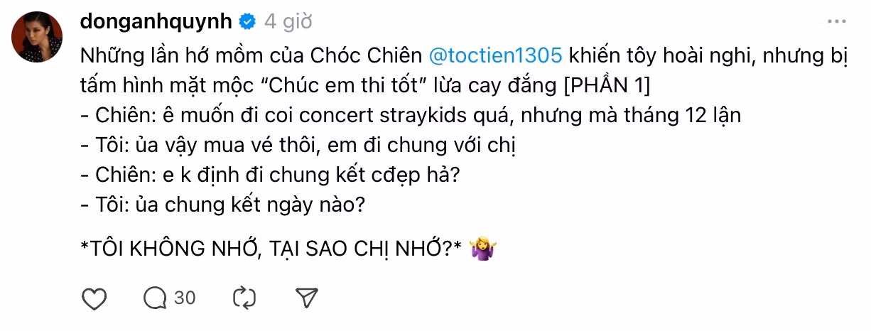 Dưới phần bình luận, nhiều khán giả đã ngay lập tức trêu chọc nữ diễn viên.