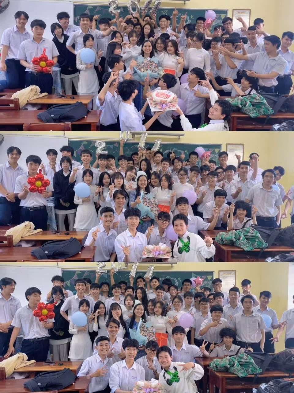 Buổi sinh hoạt không chỉ là dịp để bày tỏ lòng biết ơn mà còn là cơ hội để các bạn học sinh cùng nhau ghi lại những khoảnh khắc đáng nhớ của một thời áo trắng đến trường. Ảnh: Đoàn trường THPT Nguyễn Thượng Hiền - Đà Nẵng Buổi sinh hoạt không chỉ là dịp để bày tỏ lòng biết ơn mà còn là cơ hội để các bạn học sinh cùng nhau ghi lại những khoảnh khắc đáng nhớ của một thời áo trắng đến trường. Ảnh: Đoàn trường THPT Nguyễn Thượng Hiền - Đà Nẵng
