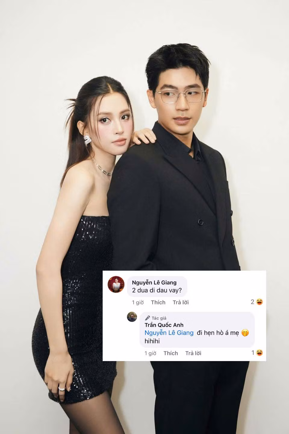 Bên dưới bình luận, anh chàng còn hào hứng đáp lời diễn viên Lê Giang. Bên dưới bình luận, anh chàng còn hào hứng đáp lời diễn viên Lê Giang.