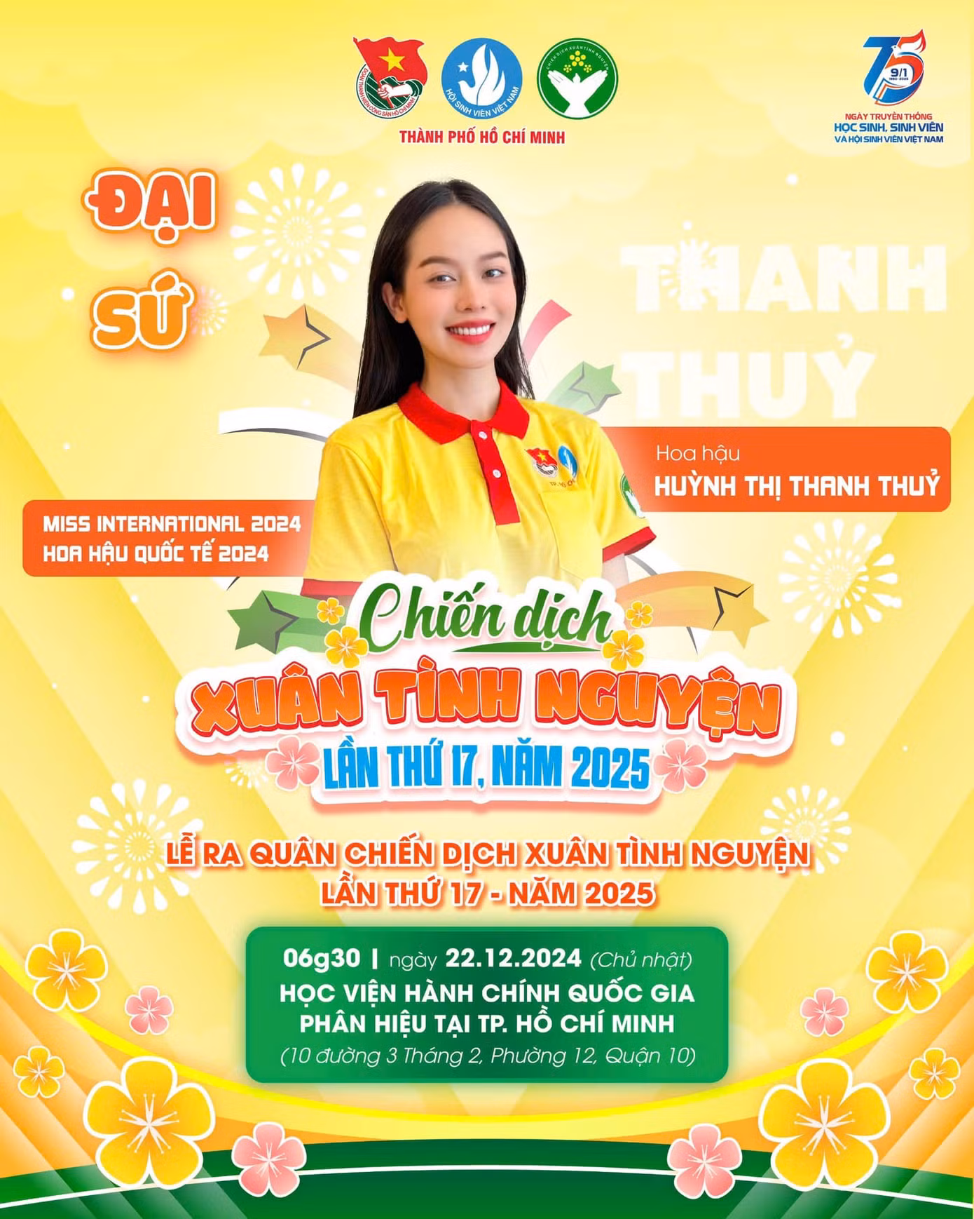Ba nàng hậu quốc tế tham gia làm đại sứ cho chiến dịch Xuân tình nguyện 2025.