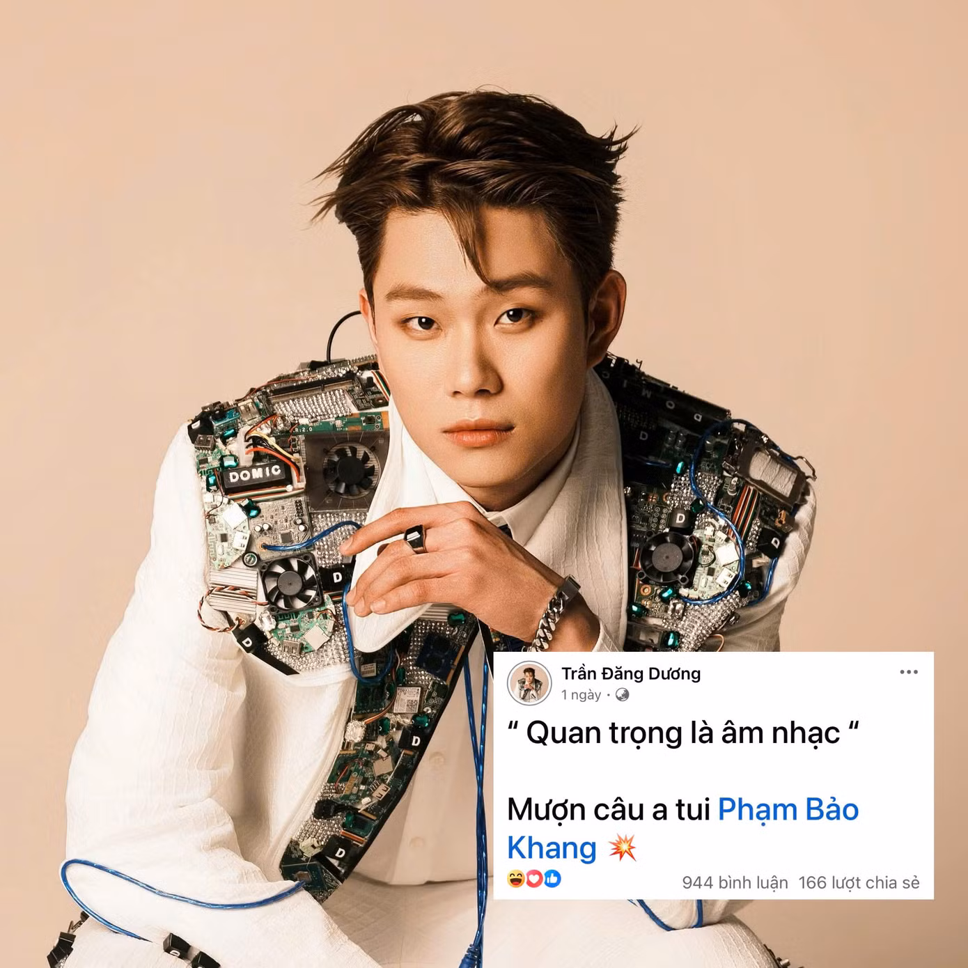 Dương Domic bất ngờ chia sẻ dòng trạng thái gây chú ý.