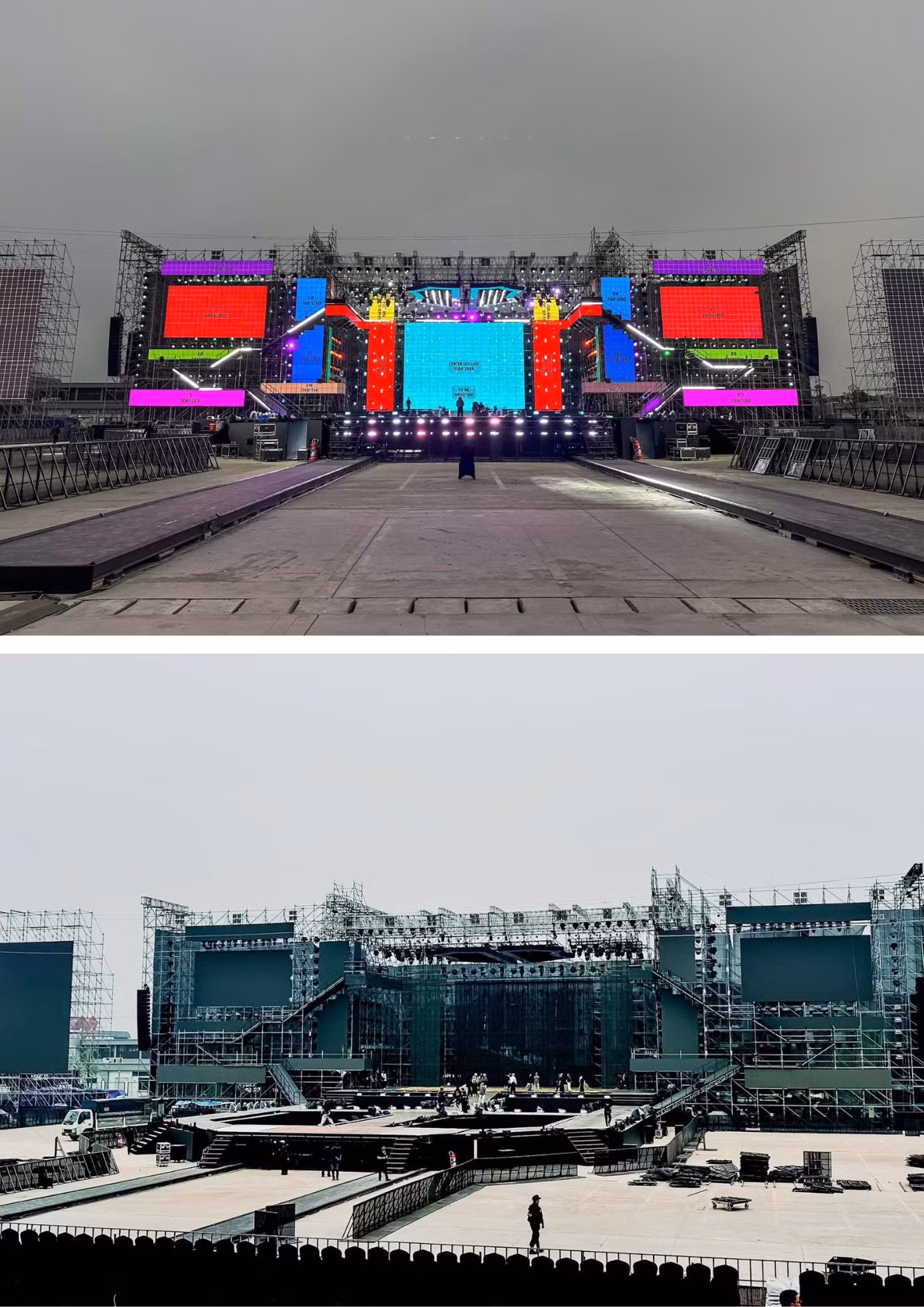 Sân khấu đã lên đèn. Ảnh: FB Backstage News