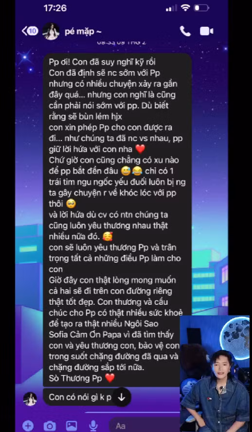Ngày 9/2, Sofia nhắn tin xin được rút khỏi công ty sau thời gian dài gắn bó. Ngày 9/2, Sofia nhắn tin xin được rút khỏi công ty sau thời gian dài gắn bó.