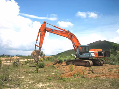 Sau 2 năm xây dựng, KCN Hòa Hội (Bình Định) vẫn chỉ là bãi đất trống Ảnh: V.H