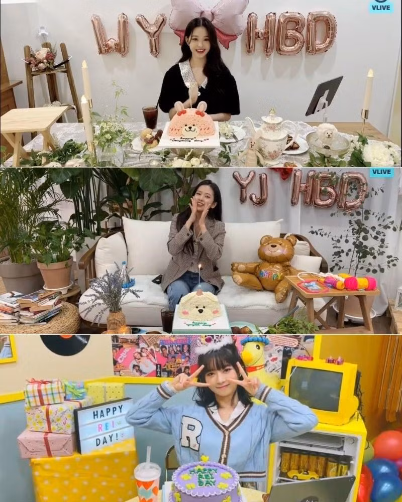 Các thành viên IVE tổ chức sinh nhật được trang trí ở một studio với từng chủ đề phù hợp với từng người, ngay cả bánh kem cũng vô cùng bắt mắt. Các thành viên IVE tổ chức sinh nhật được trang trí ở một studio với từng chủ đề phù hợp với từng người, ngay cả bánh kem cũng vô cùng bắt mắt.