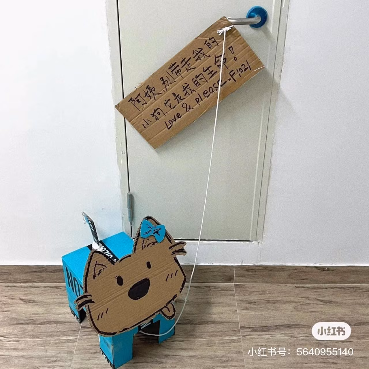 Một chú cún được “nhuộm” lông xanh vô cùng đáng yêu.