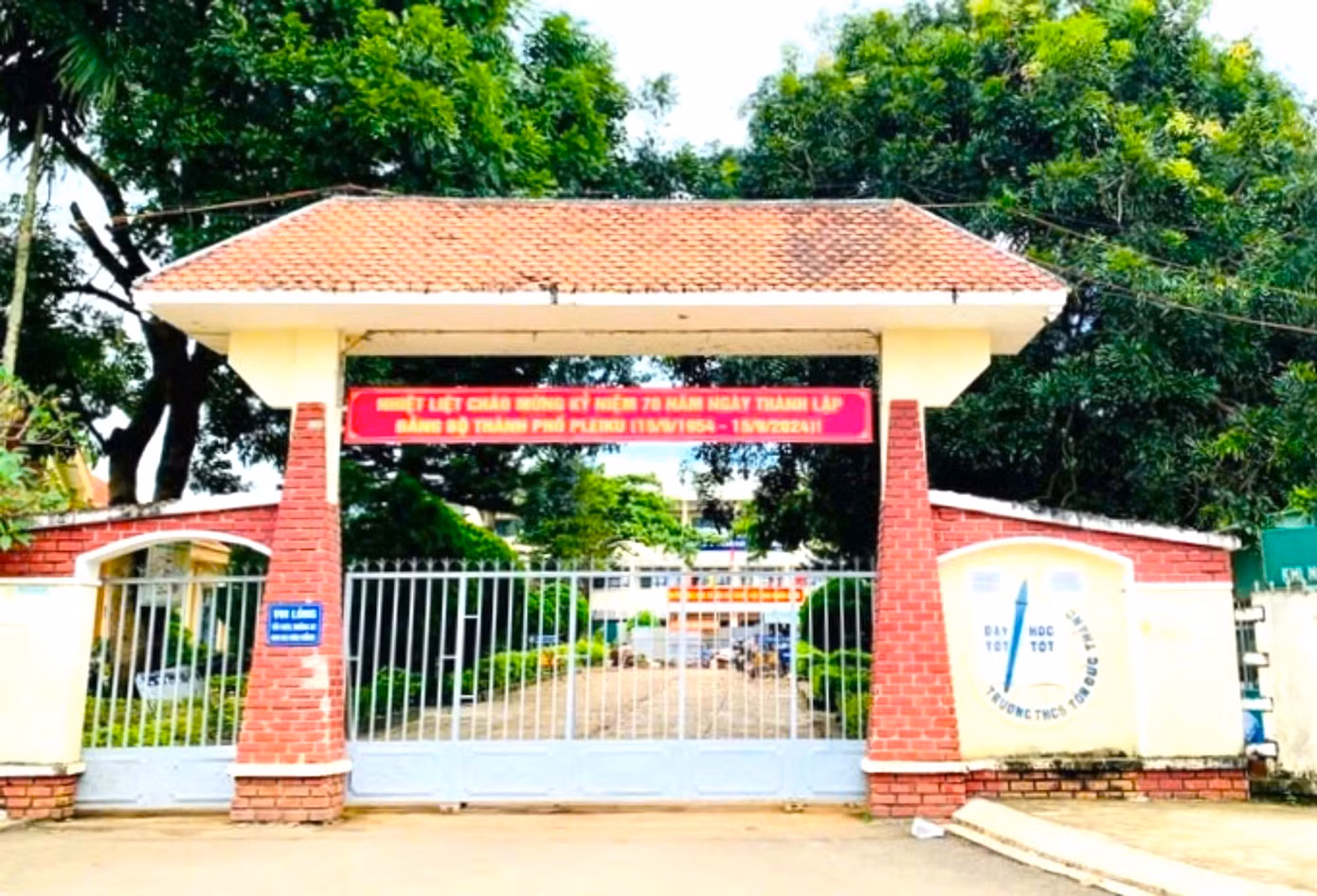 Trường THCS Tôn Đức Thắng, nơi xảy ra vụ việc