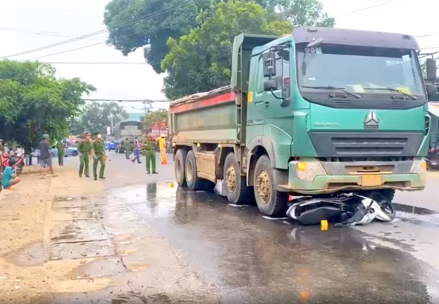 Hiện trường vụ tai nạn.