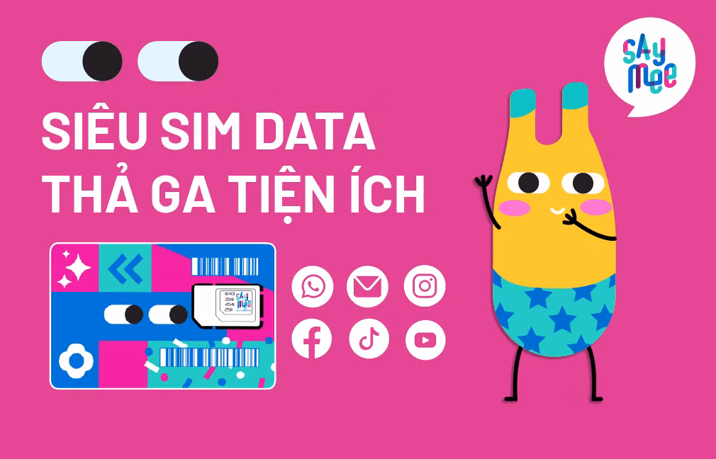 Siêu sim data với những gói cước iu thương, lượng data khủng cùng ưu đãi xịn xò!