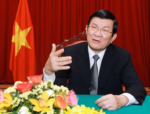 Chủ tịch nước Trương Tấn Sang. Ảnh: VOV