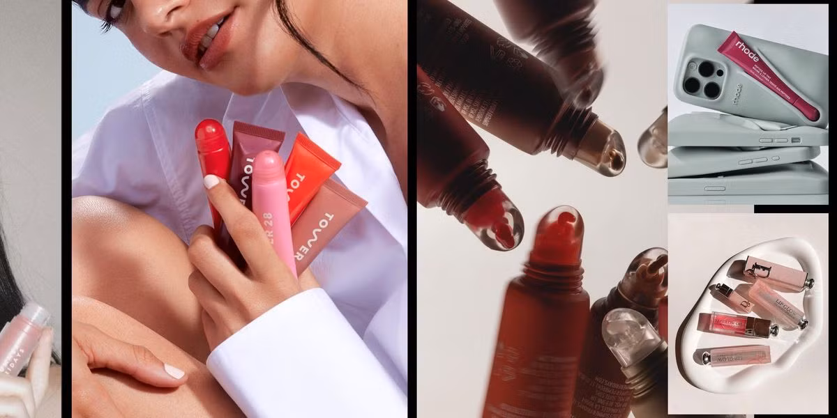 Hailey Bieber ra mắt chiếc ốp lưng iPhone chứa một ống Rhode Lip Peptide Treatment.